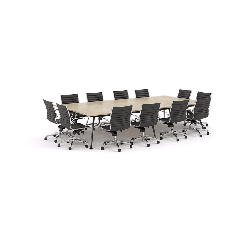 Euro Boardroom Table 3600 with Metro Midback Chair