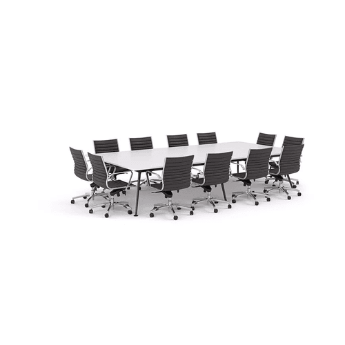 Euro Boardroom Table 3600 with Metro Midback Chair