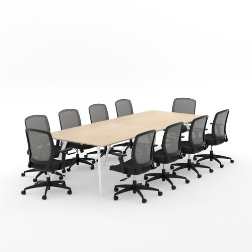 Euro Boardroom Table With Flex Chair Package
