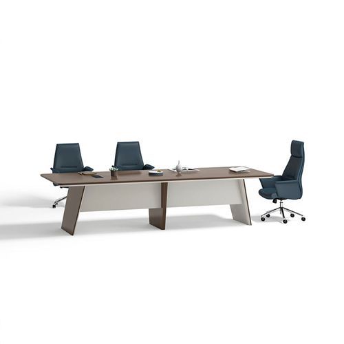 ANDERS Boardroom Table 320cm - Australian Gold Oak & Beige