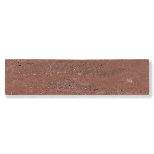 Red Travertine Marble Honed Subway 305x75x10mm