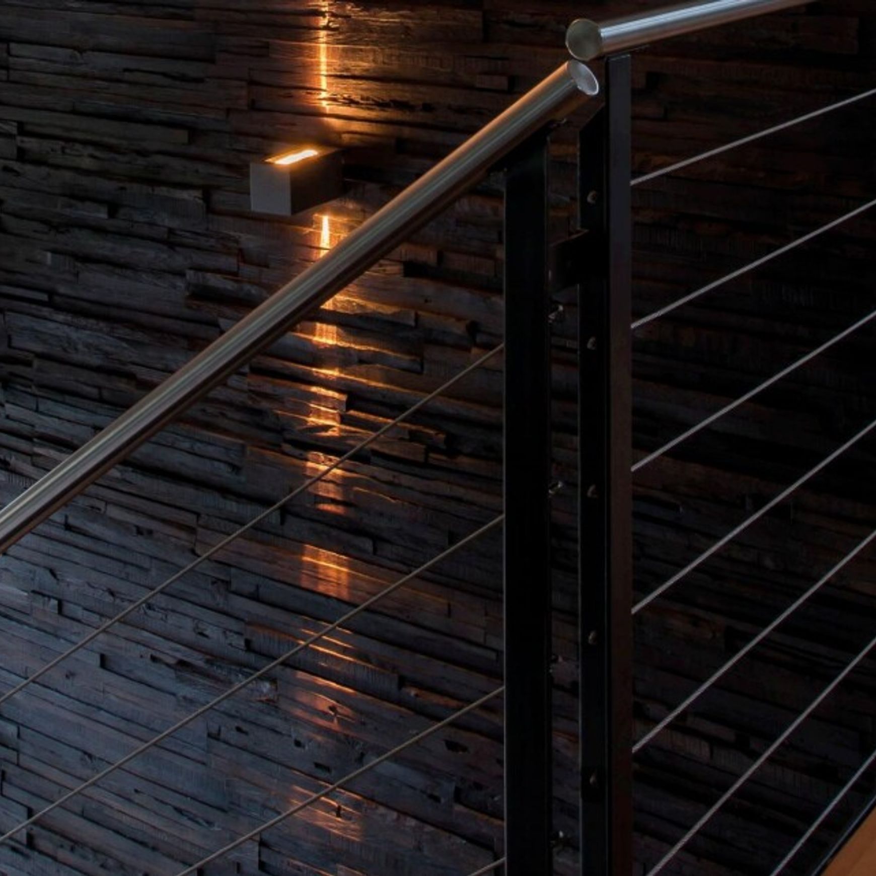 Wedgewood Wood Wall Panel by Muros | Black Timber Slats