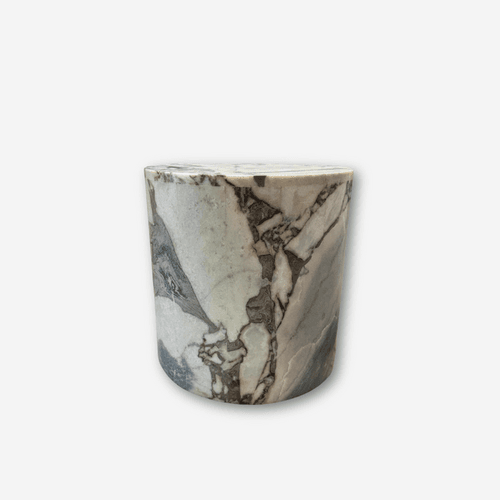 Rounded Side Table - Milky Blue Marble 2 | Natural Stone Co.