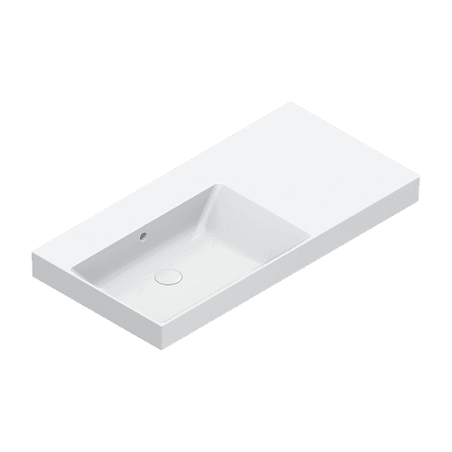 Zero 100 Left Basin No Taphole Gloss White