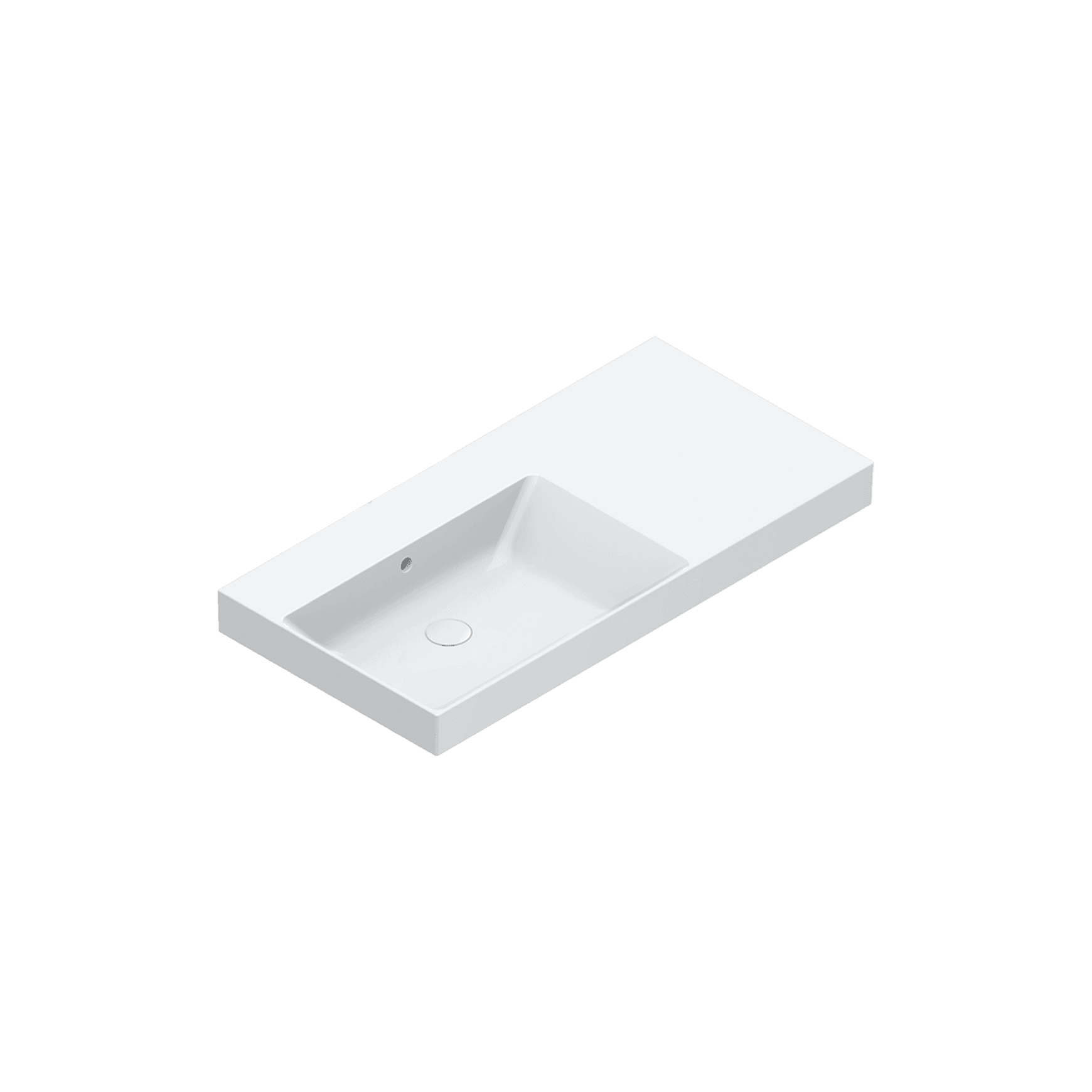 Zero 100 Left Basin No Taphole Gloss White