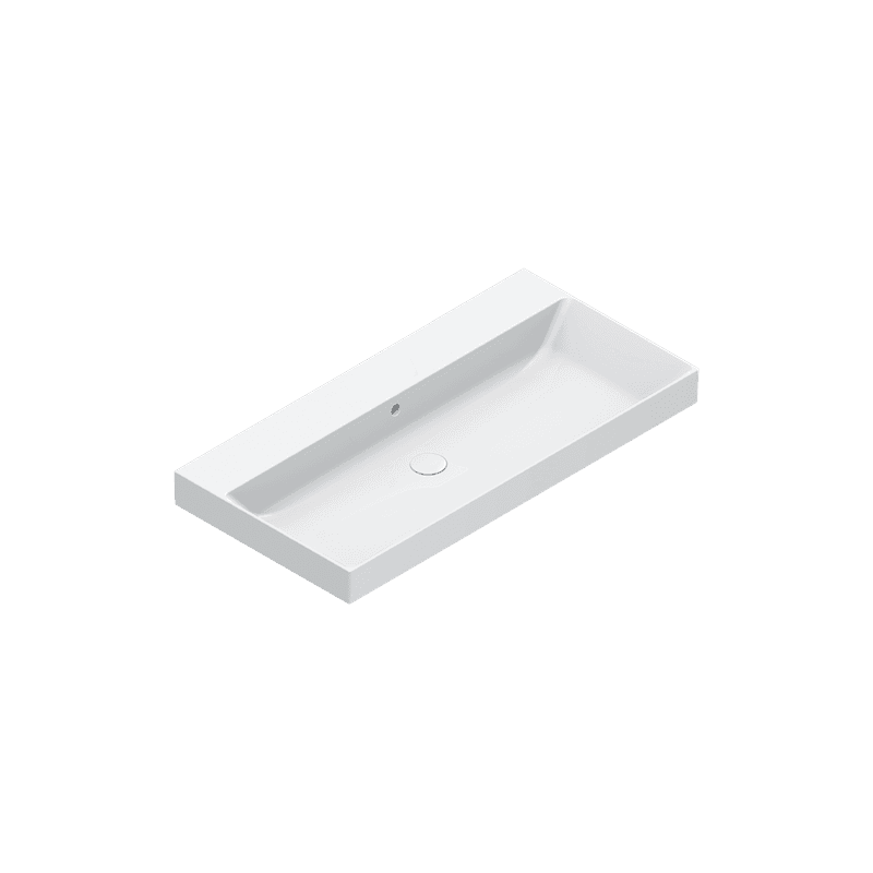Zero 100 Basin No Taphole Gloss White