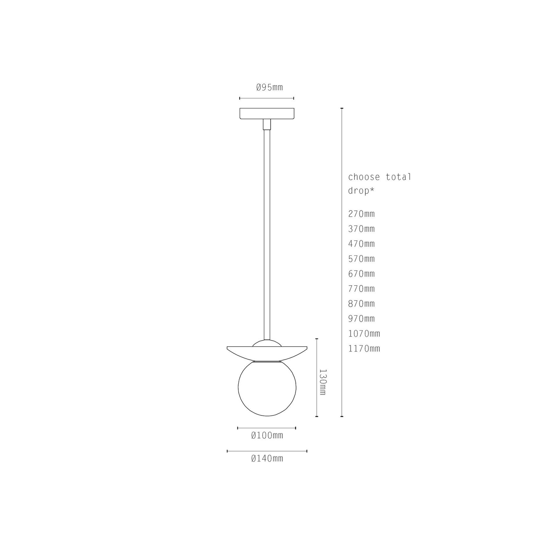 Orbit Brass Pendant Light