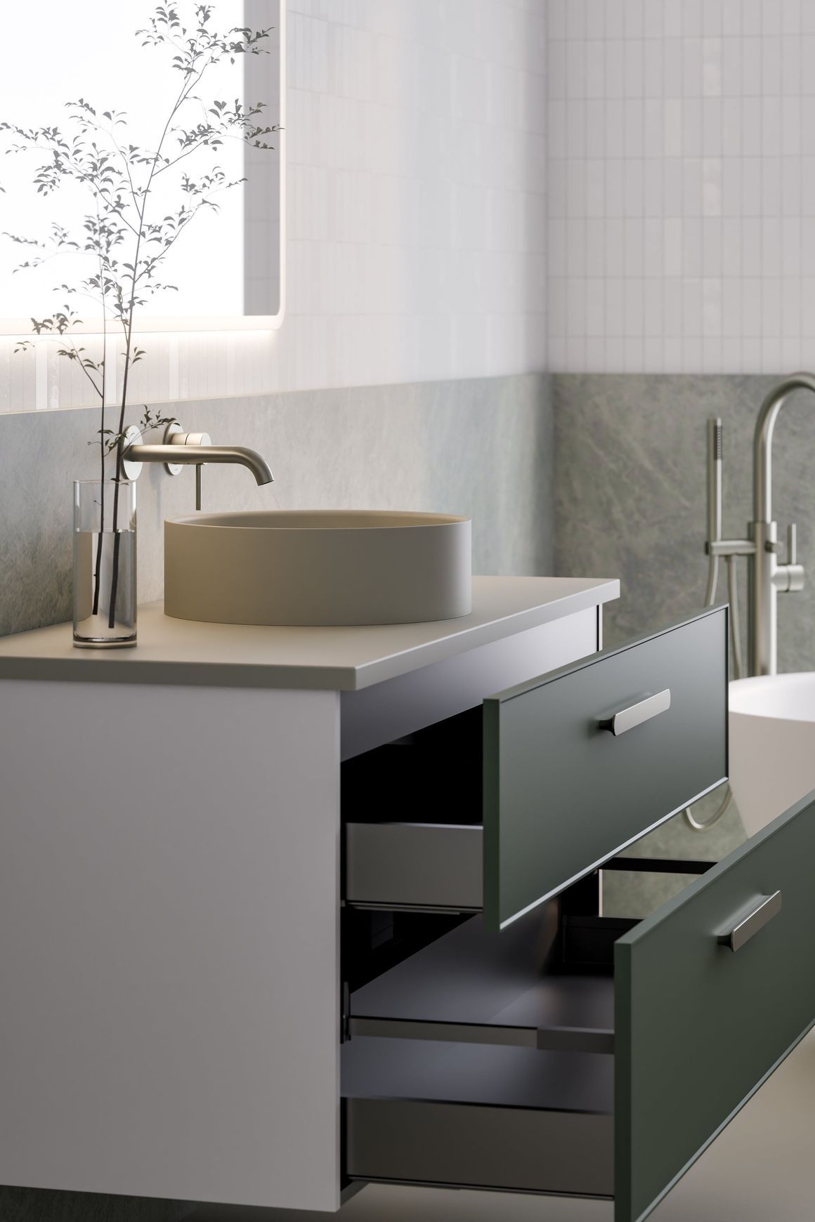 Lineare 1200 Axel Double Drawer Vanity