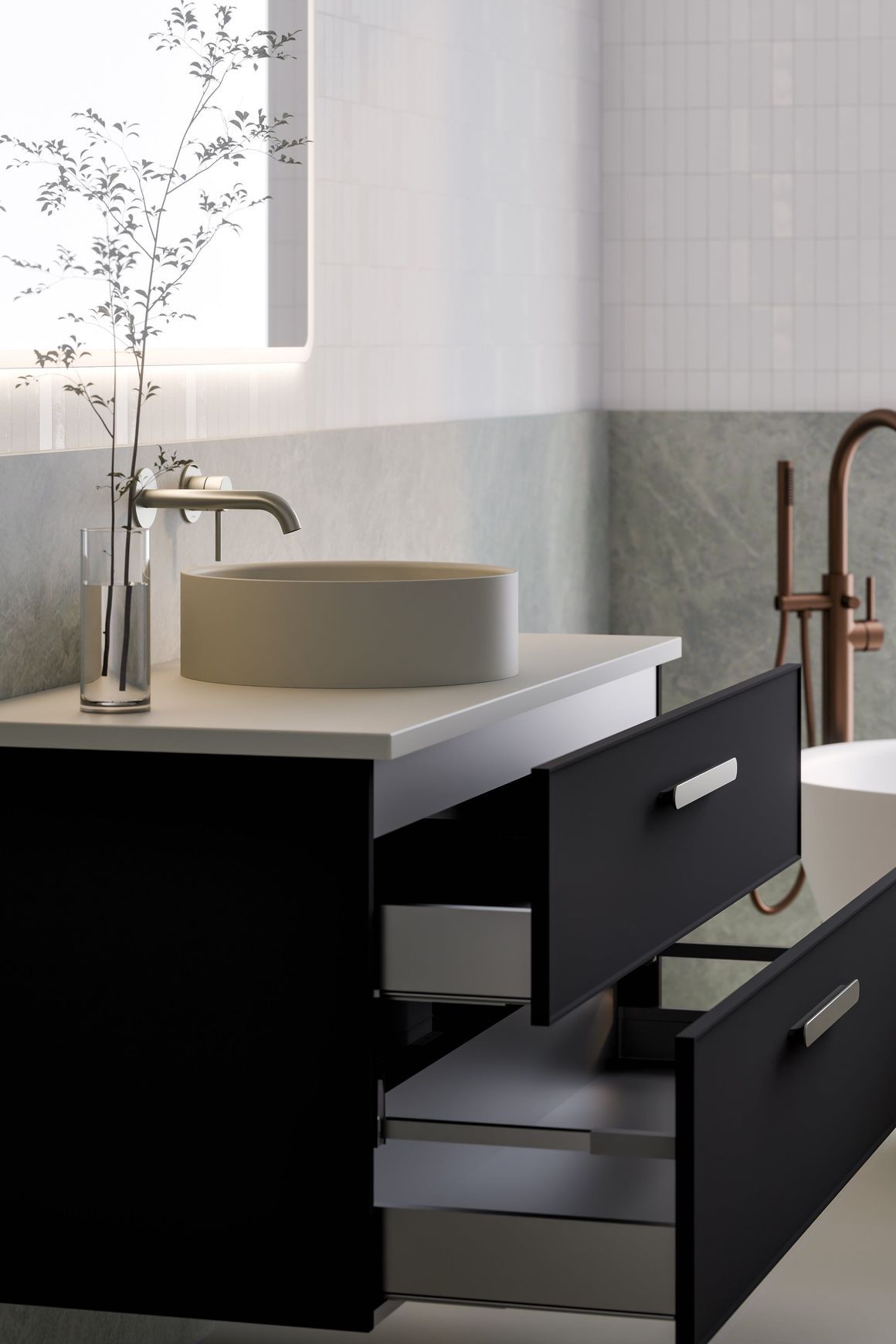Lineare 1200 Axel Double Drawer Vanity