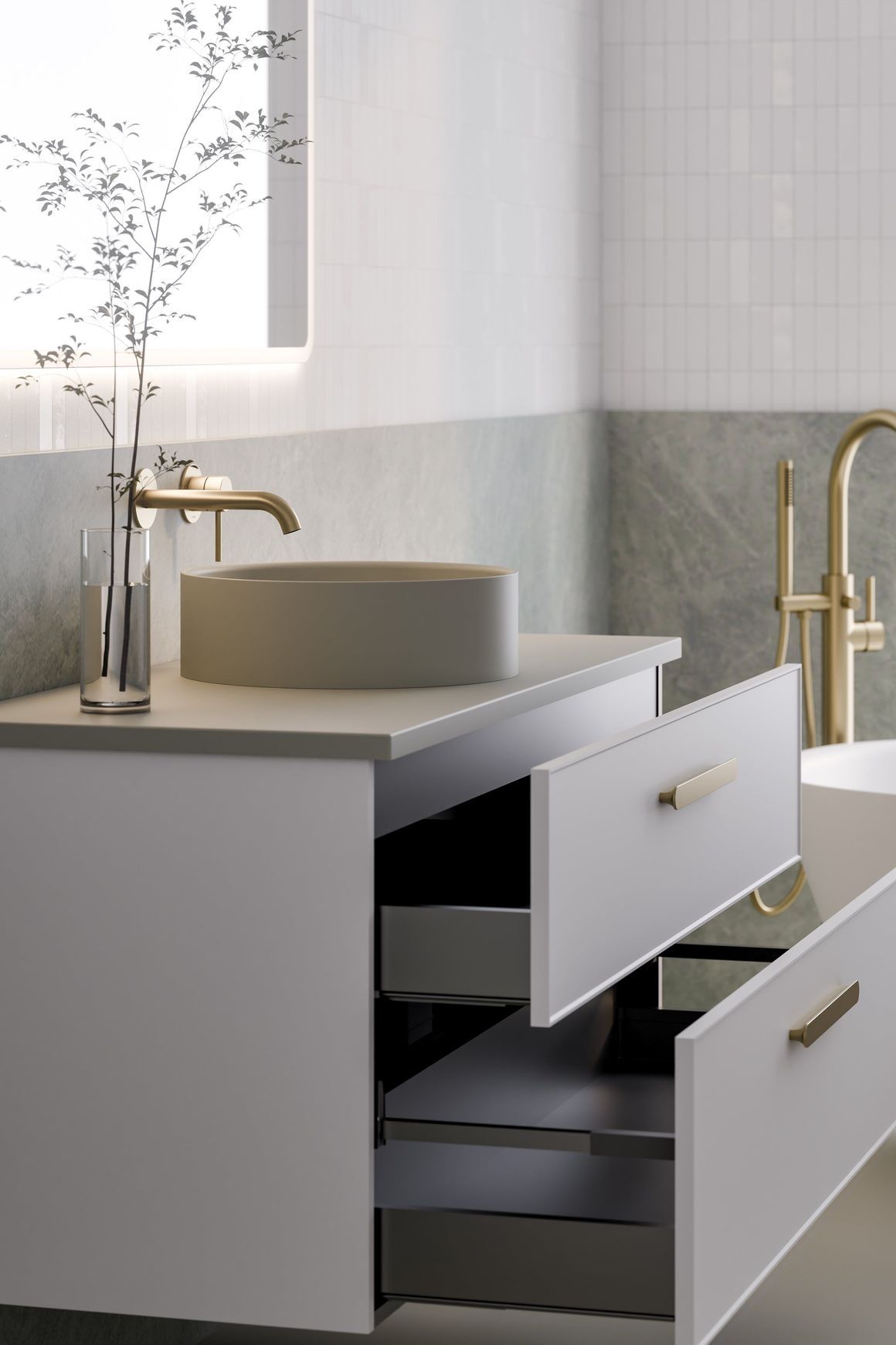 Lineare 1200 Axel Double Drawer Vanity