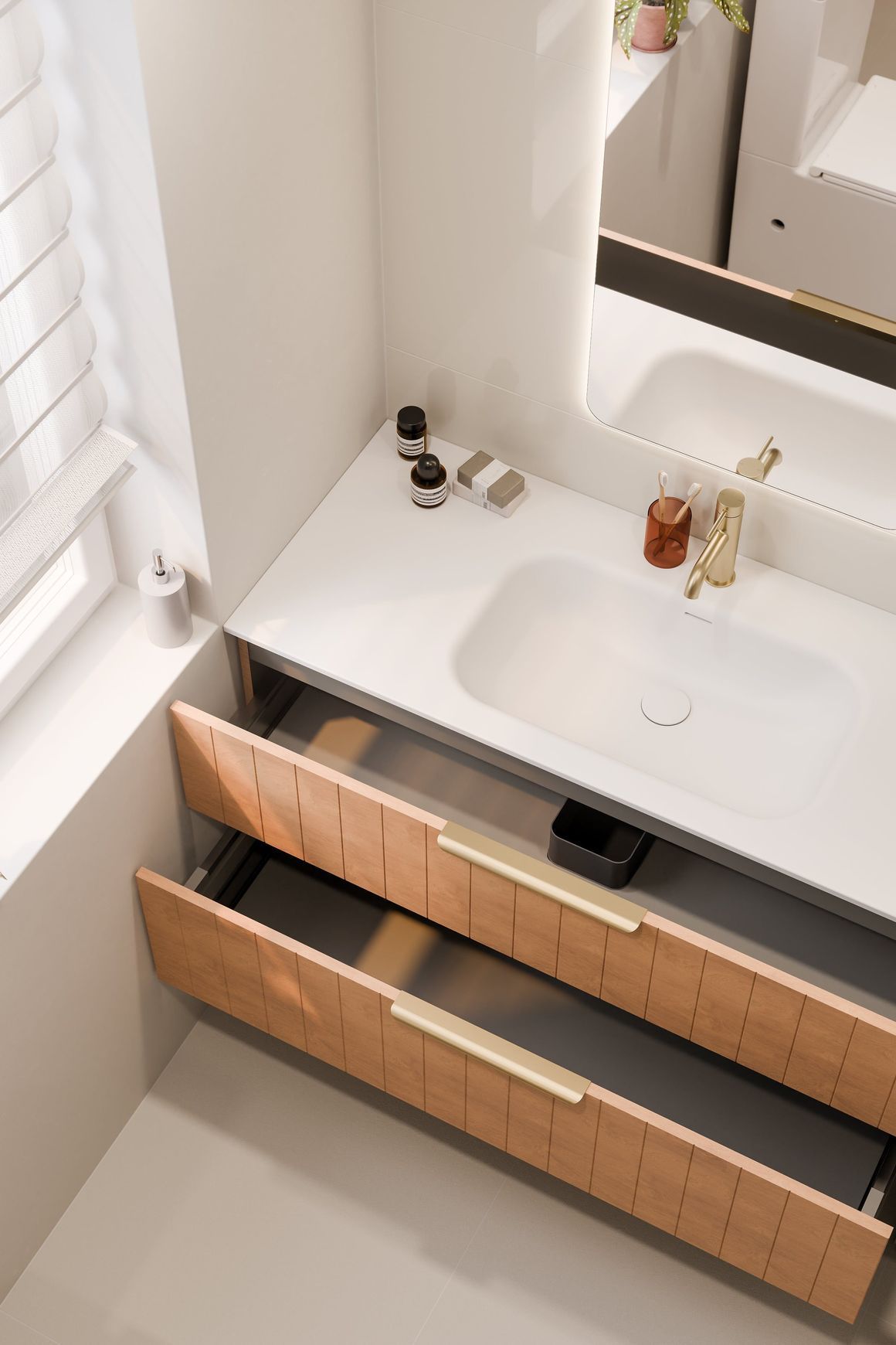 Lineare 1200 Coastal Double Drawer Vanity