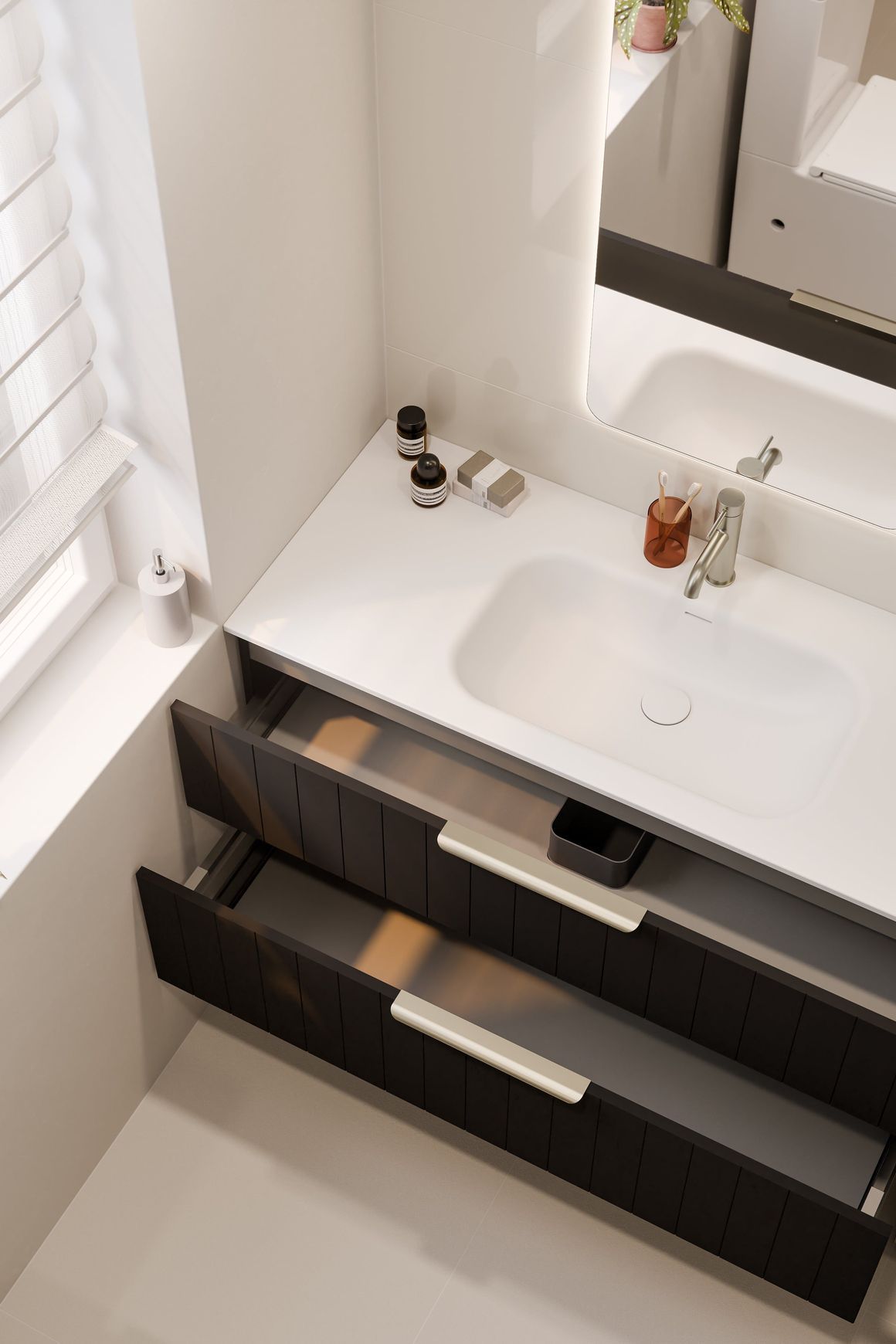 Lineare 1200 Coastal Double Drawer Vanity