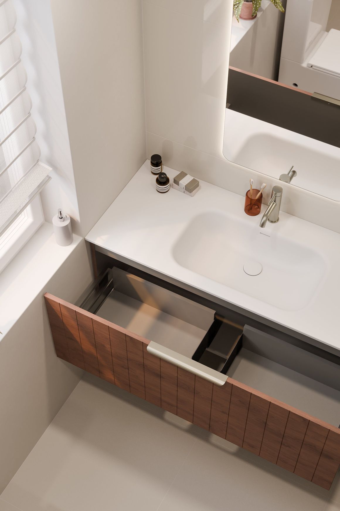 Lineare 1200 Coastal Single Drawer Vanity