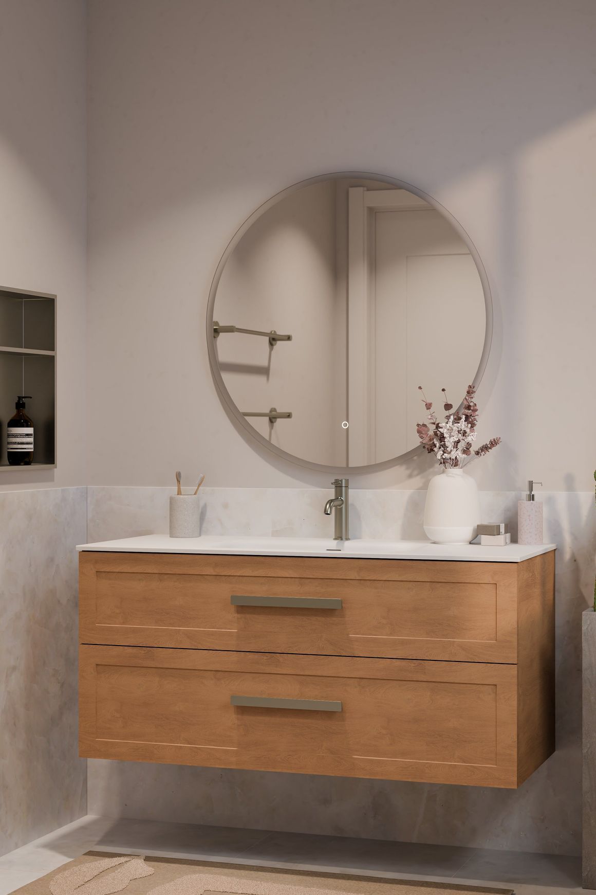 Lineare 1200 Loft Double Drawer Vanity