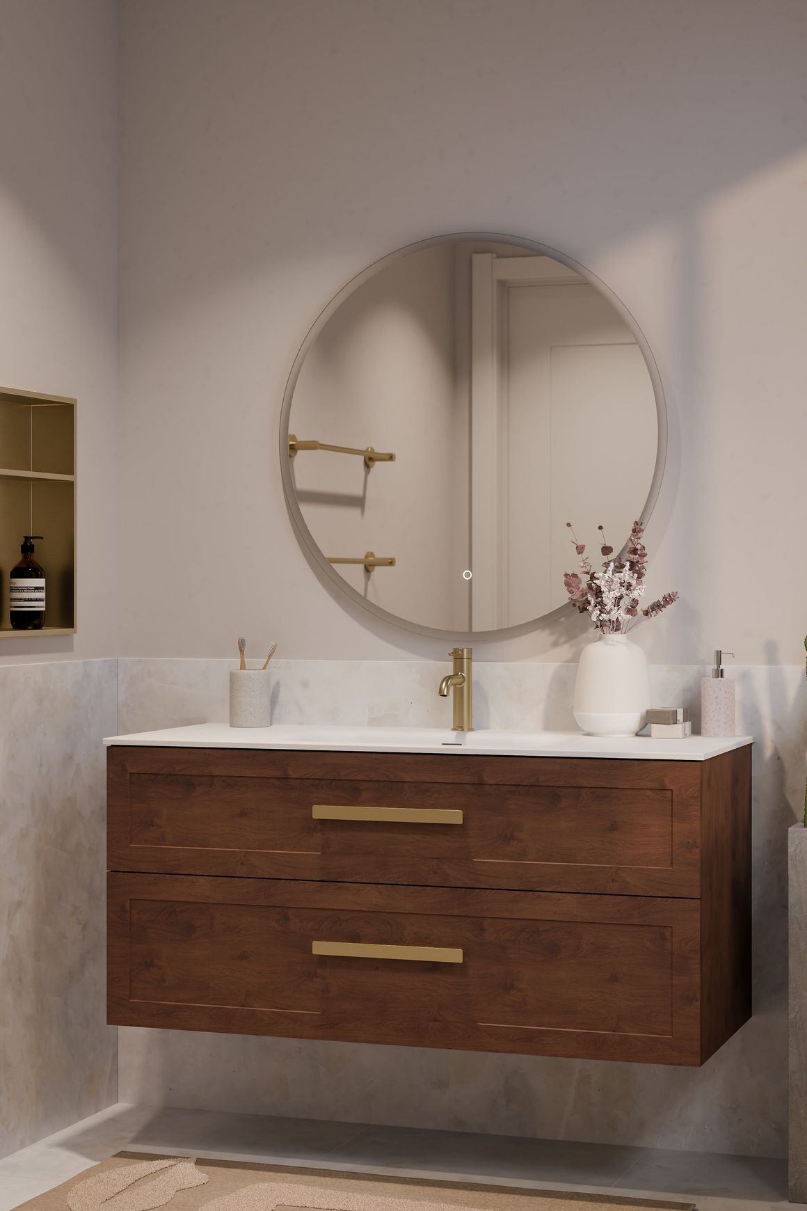 Lineare 1200 Loft Double Drawer Vanity