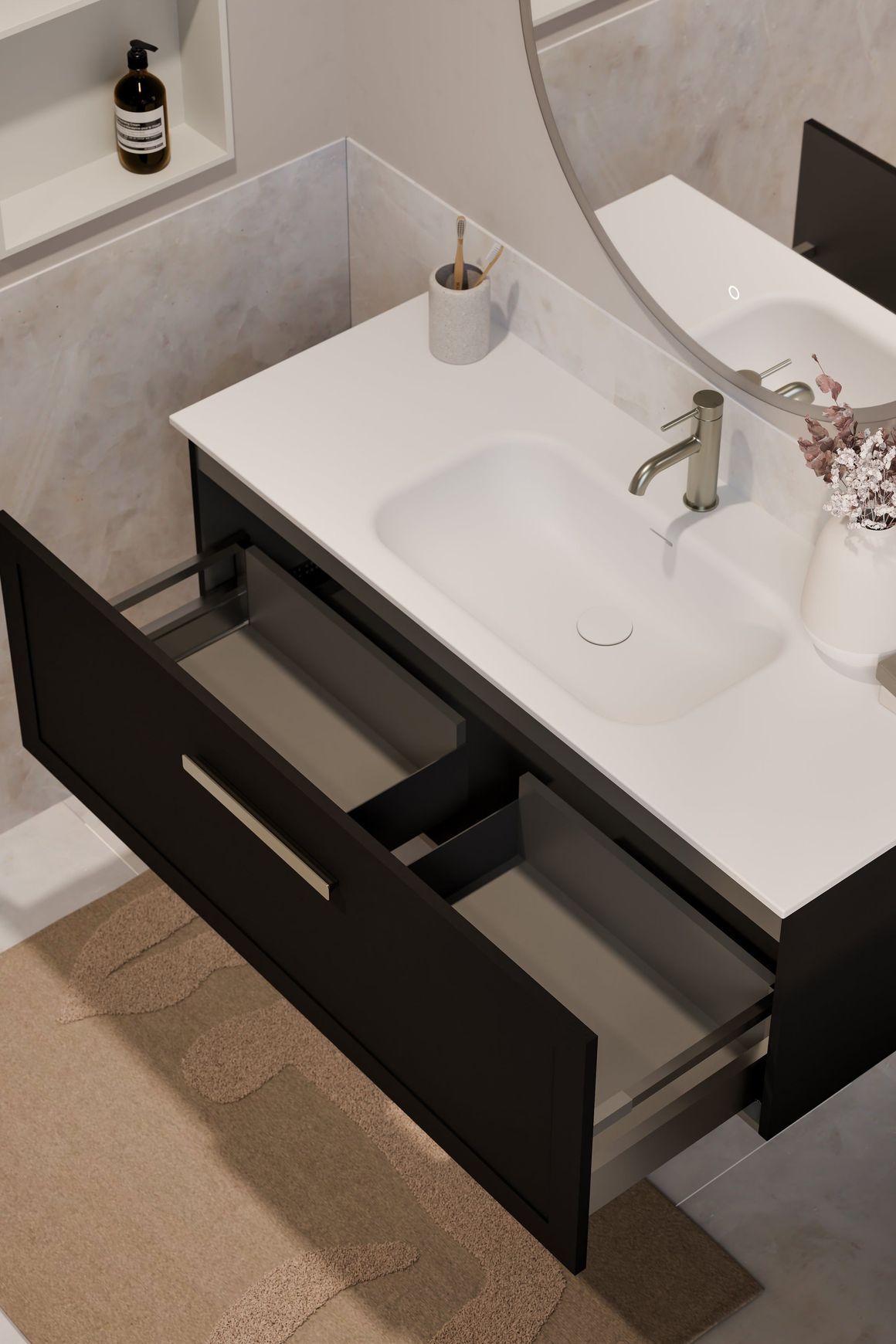 Lineare 1200 Loft Single Drawer Vanity
