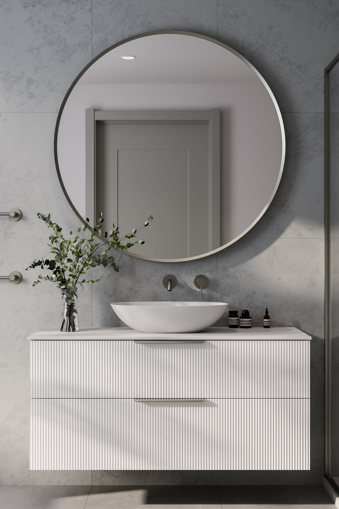 Lineare 1200 Pillar Double Drawer Vanity