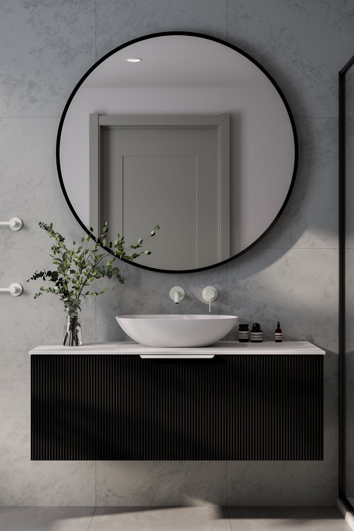 Lineare 1200 Pillar Single Drawer Vanity