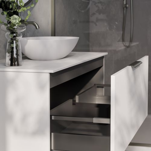 Lineare 1200 Pillar Single Drawer Vanity