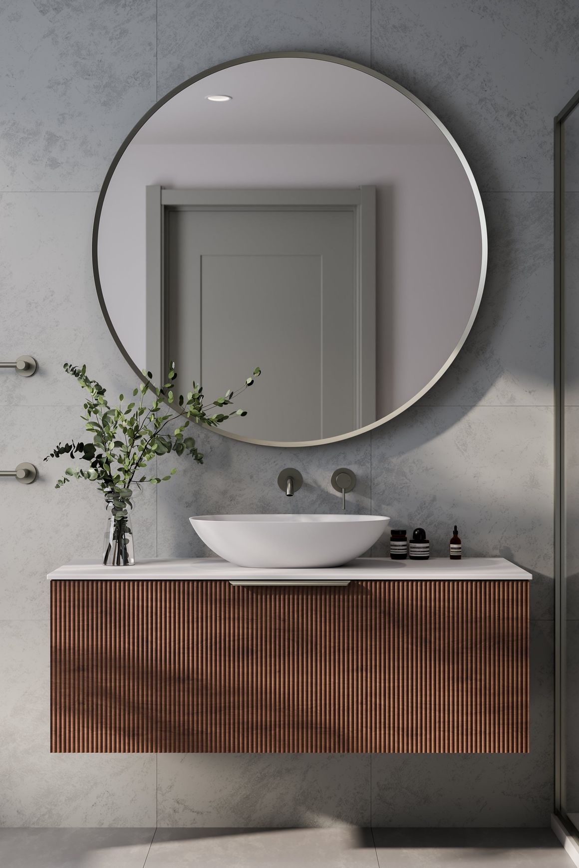 Lineare 1200 Pillar Single Drawer Vanity