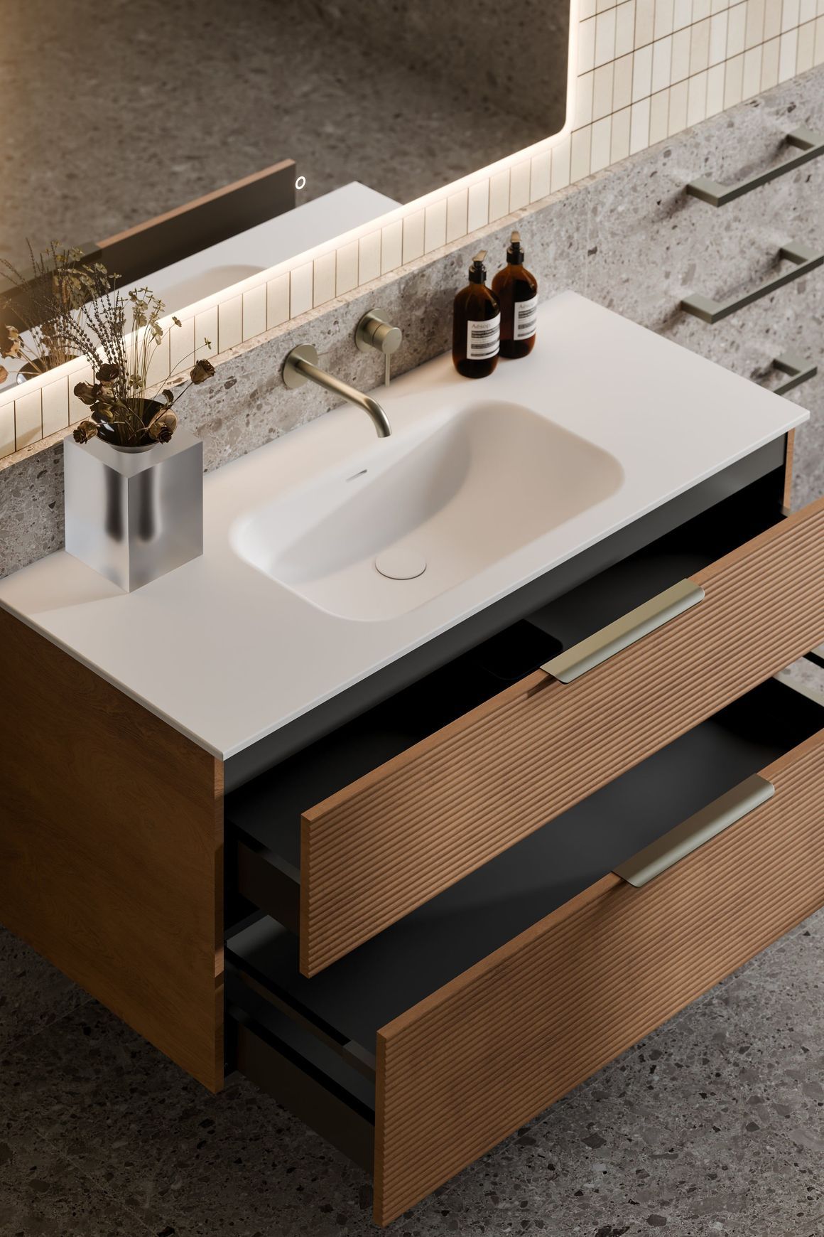 Lineare 1200 Orchard Double  Drawer Vanity