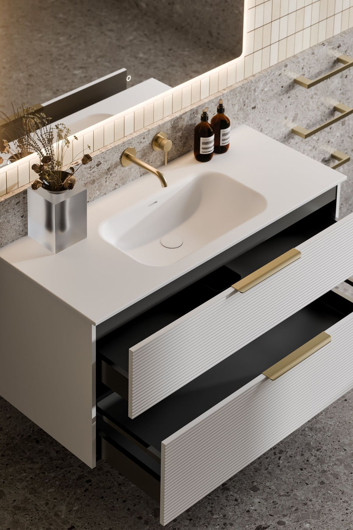 Lineare 1200 Orchard Double  Drawer Vanity