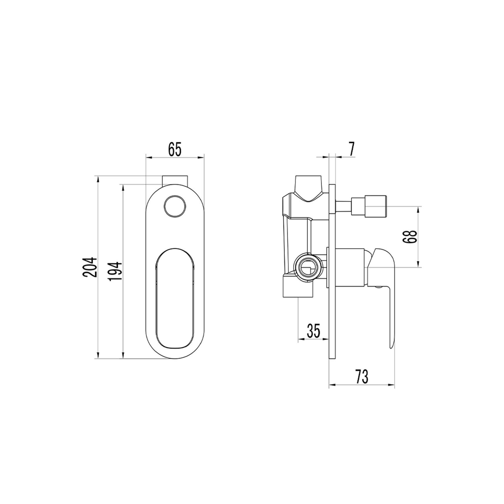 Unika Kara Bath and Shower Mixer
