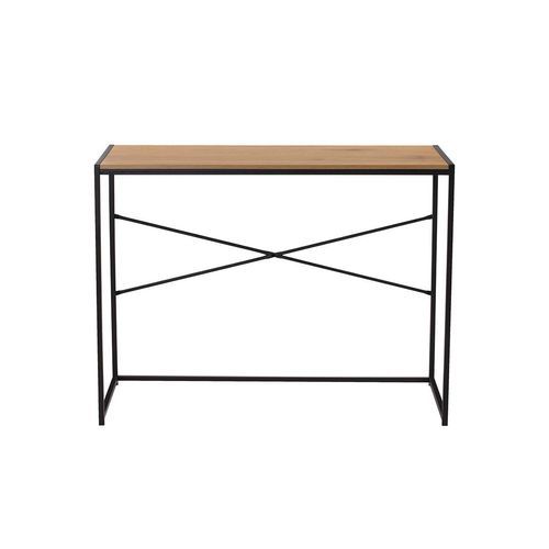 BRADFORD Study Desk 100cm - Natural & Black
