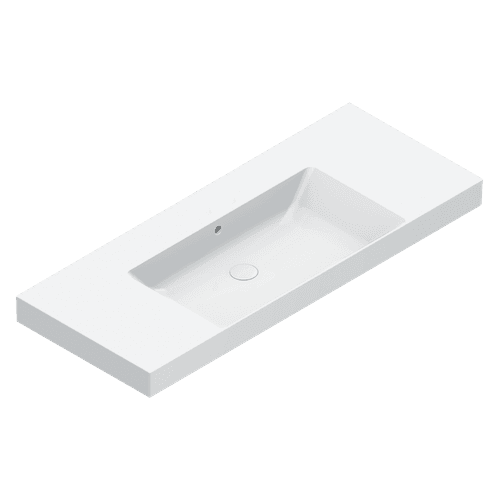 Zero 125 Centre Basin No Taphole Gloss White