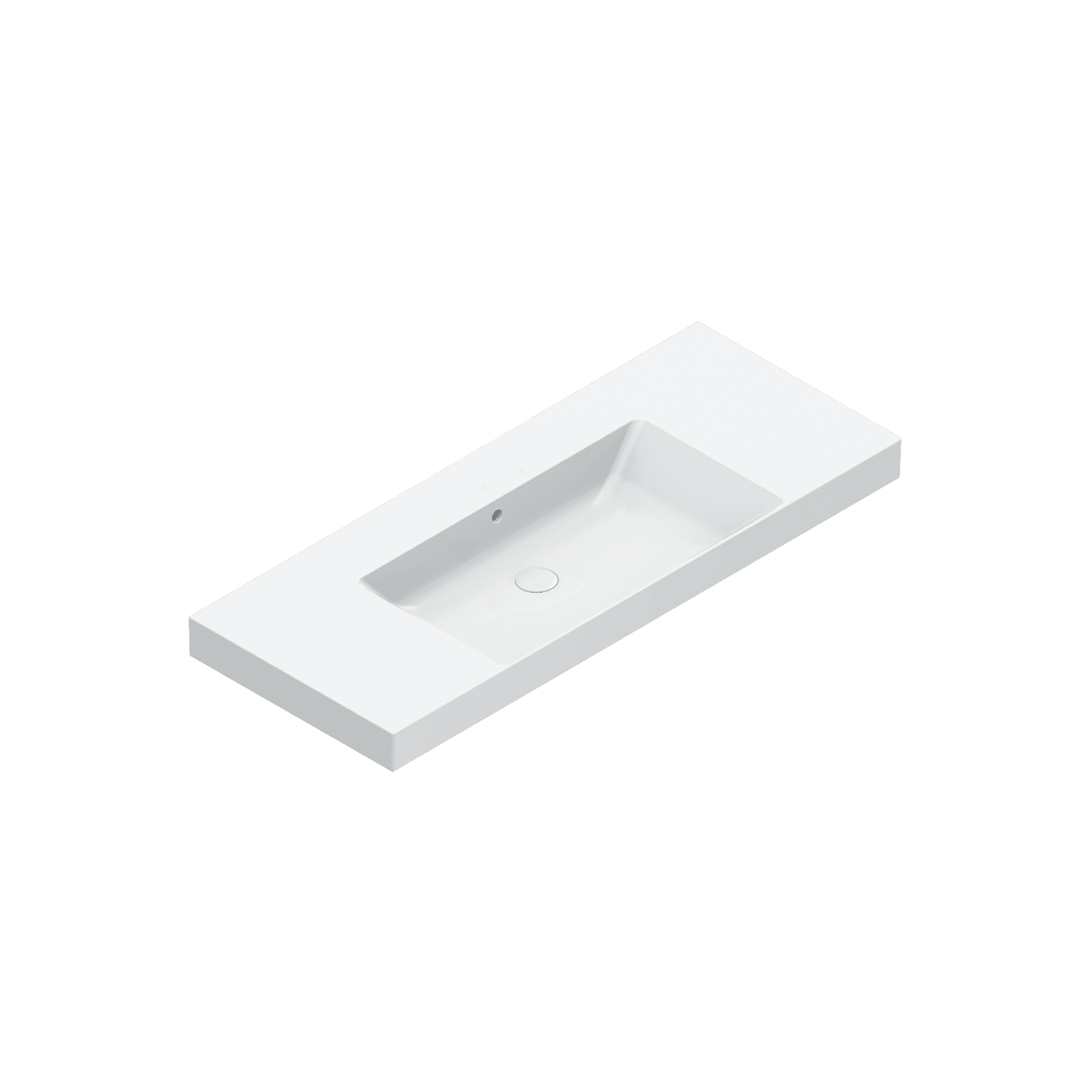 Zero 125 Centre Basin No Taphole Gloss White