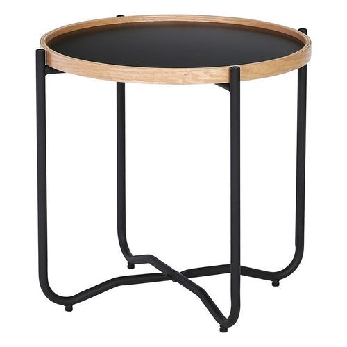 TANIX Side Table - Round - Black