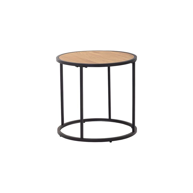 BRADFORD Side Table 45cm - Natural & Black