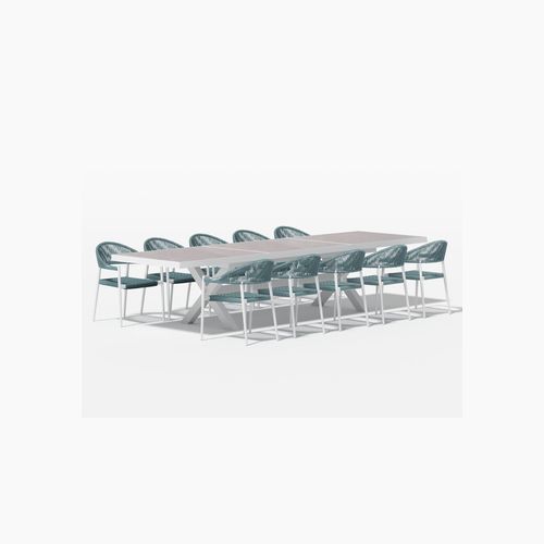 Accentor Extendable Table (240-360)cm With Magpie Chairs 11-Piece Outdoor Dining Set