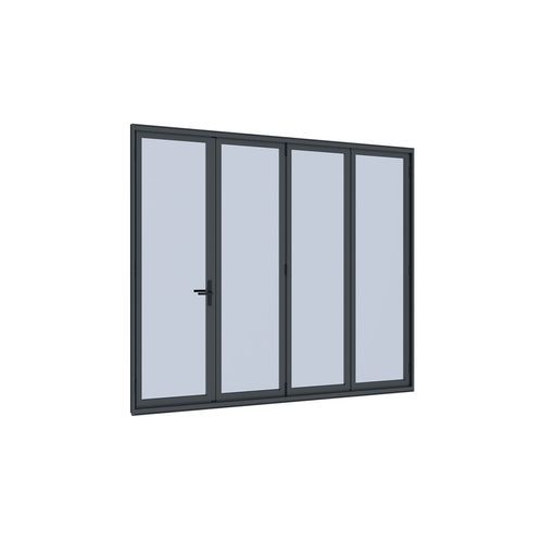 Bifold Glass Door For Pacific Wall Mounted Pergola