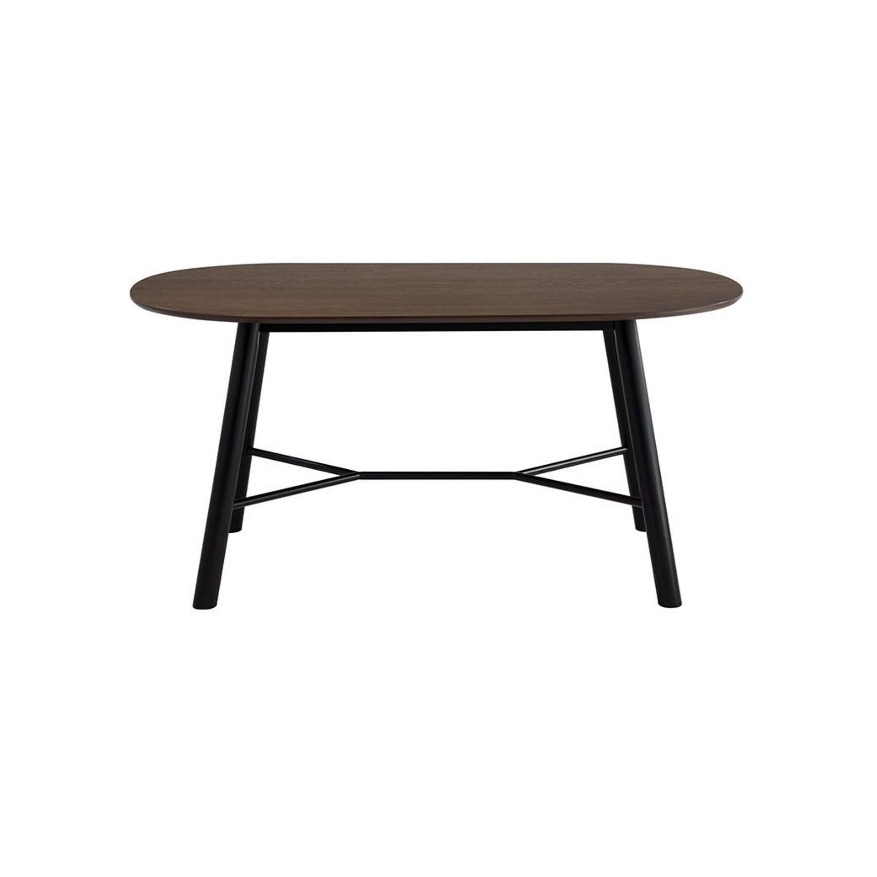 HAROLD Dining Table 160cm - Walnut & Black