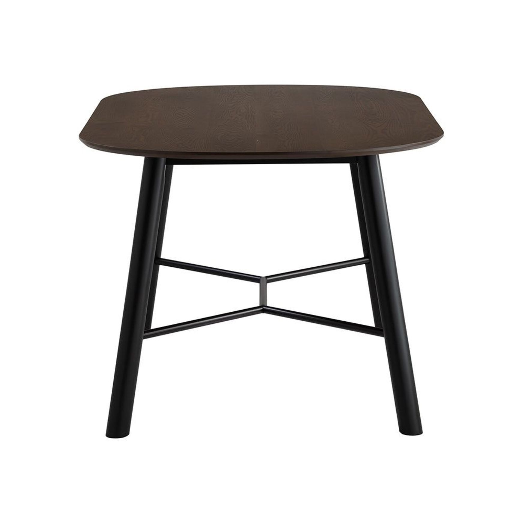HAROLD Dining Table 160cm - Walnut & Black