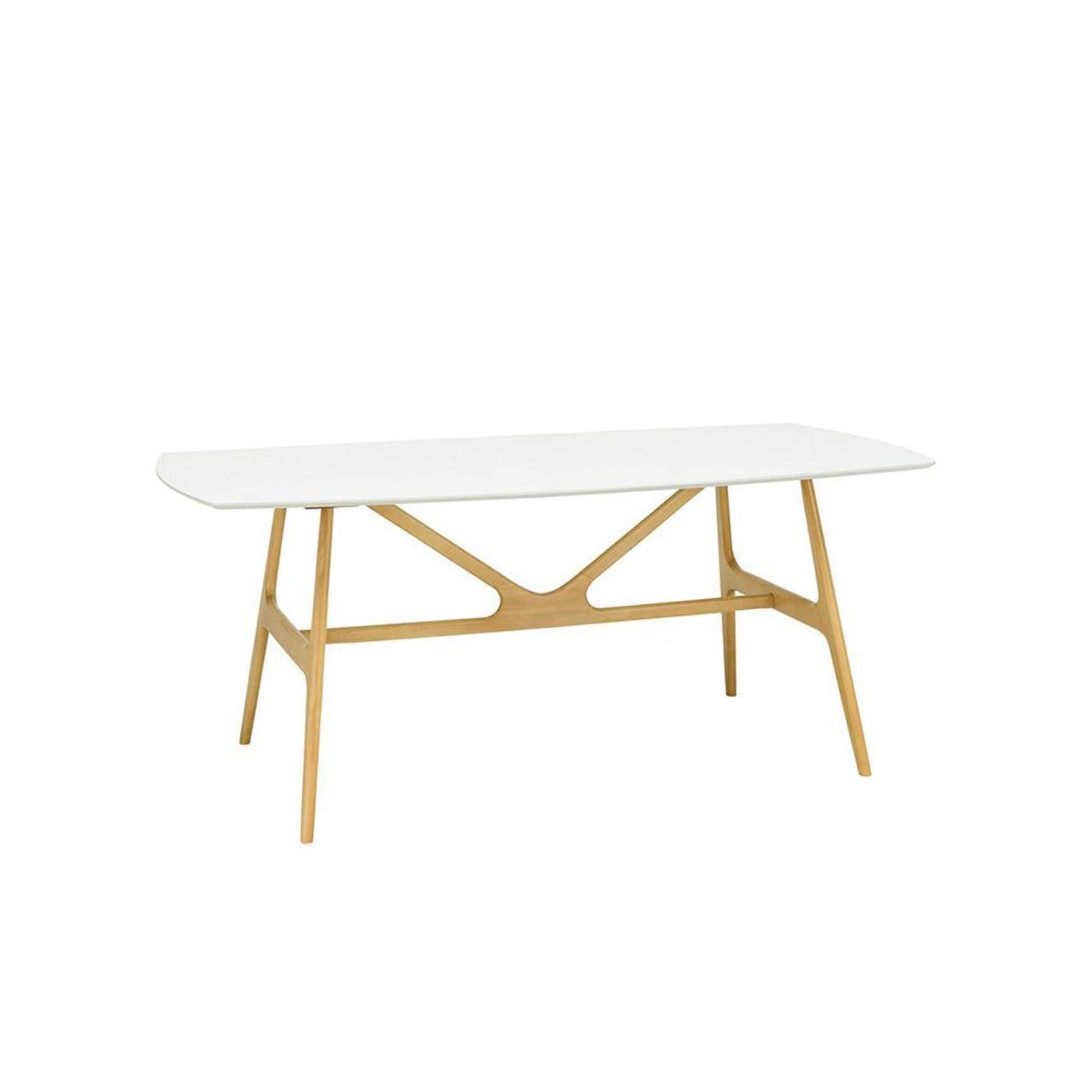 FILA Dining Table 1.8M - Natural & White