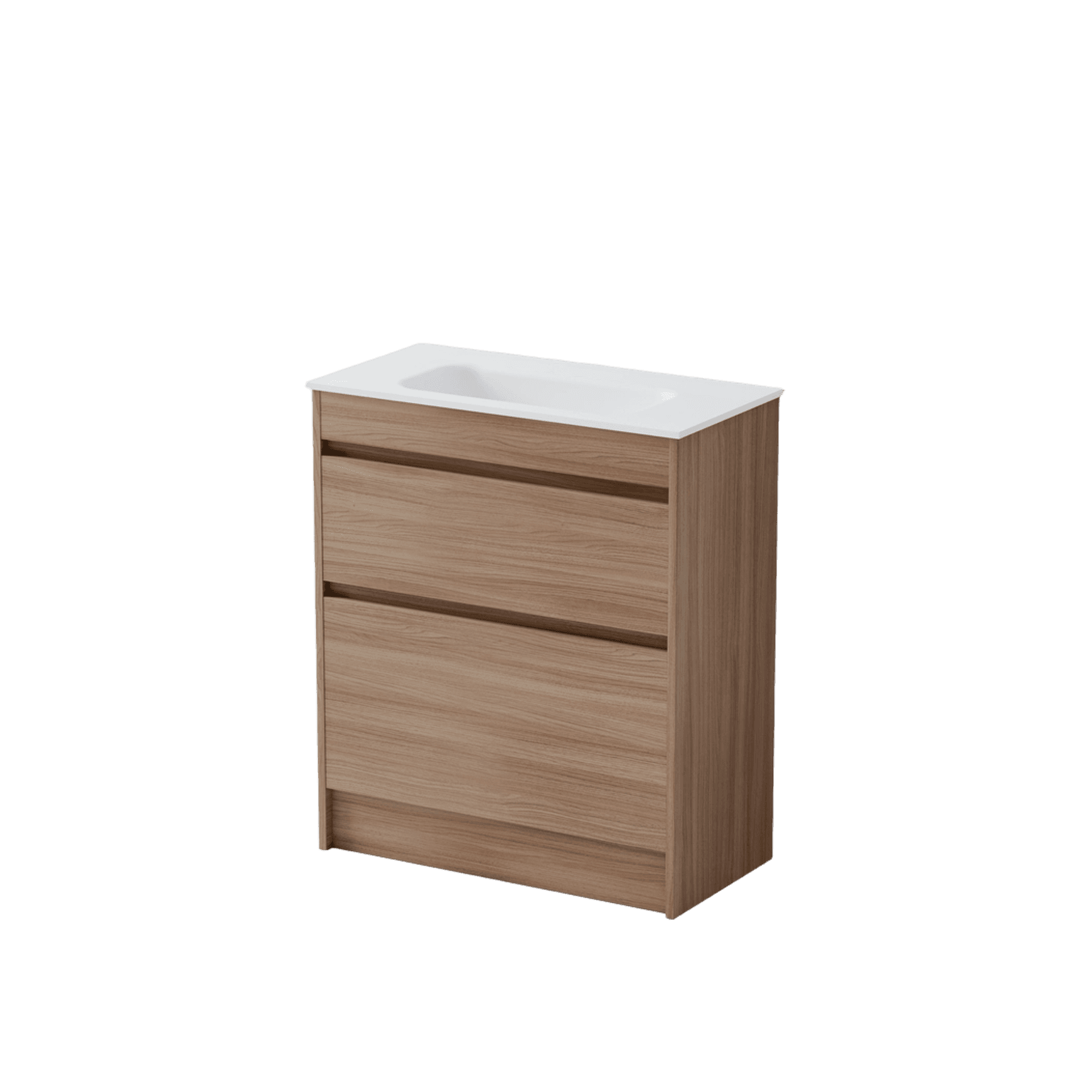 Luxe 750 Slim Floorstanding Vanity | 2 Drawer