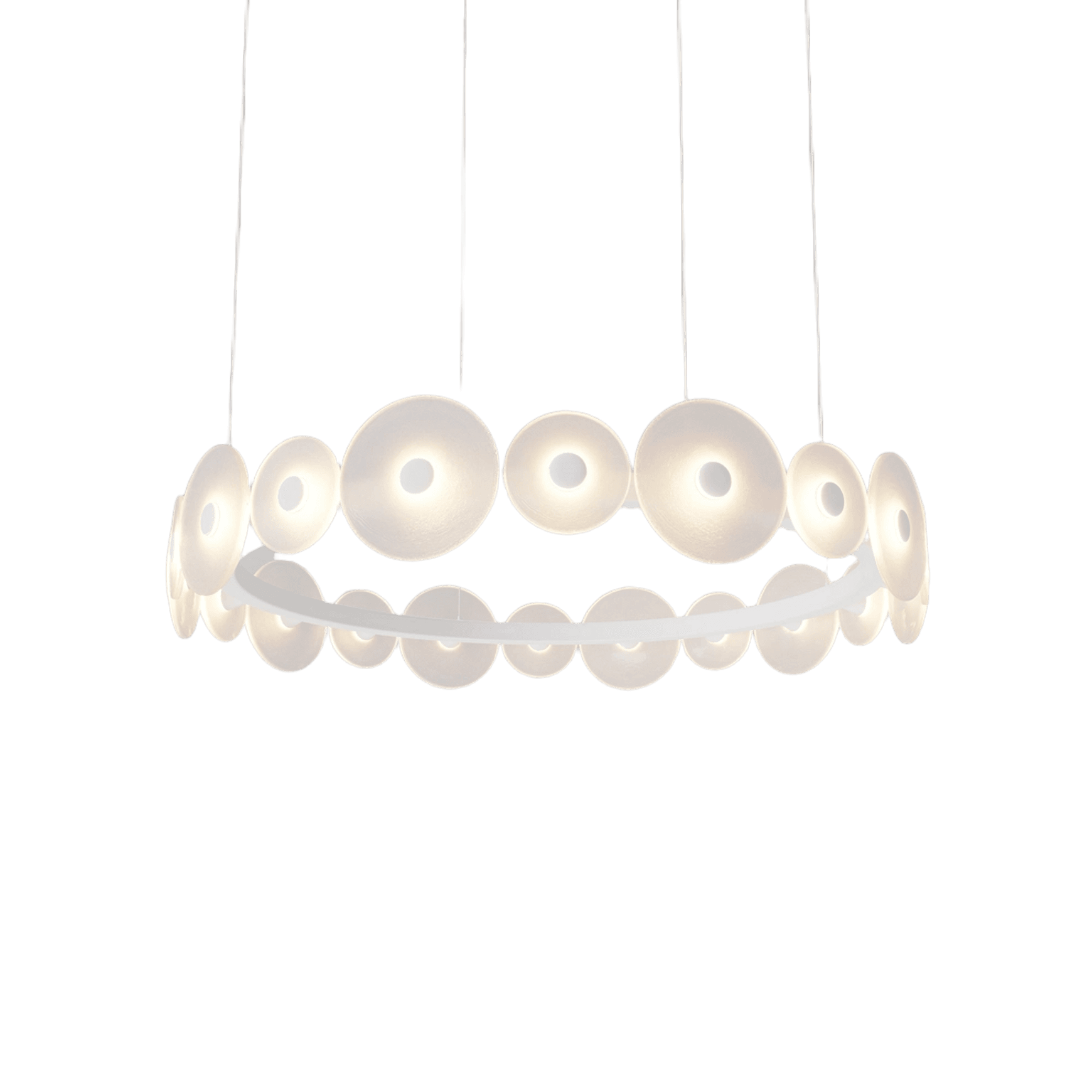 Coral Ring Pendant (20) - Frosted Glass