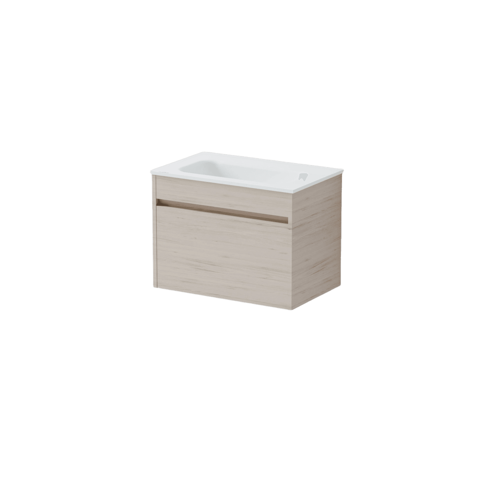Luxe 600 Slim Wall Hung Vanity | 1 Drawer