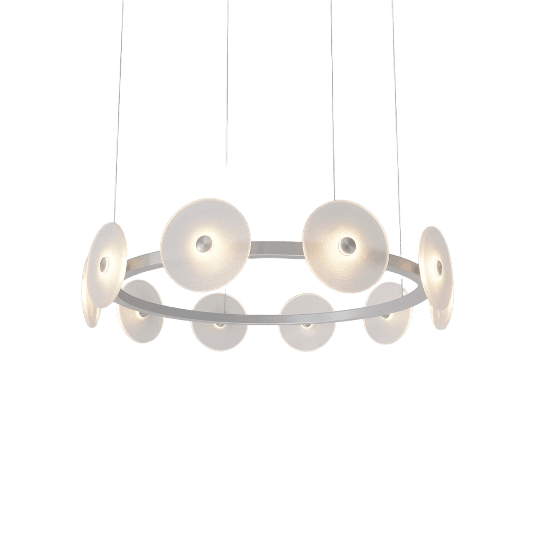 Coral Ring Pendant (10) - Frosted Glass