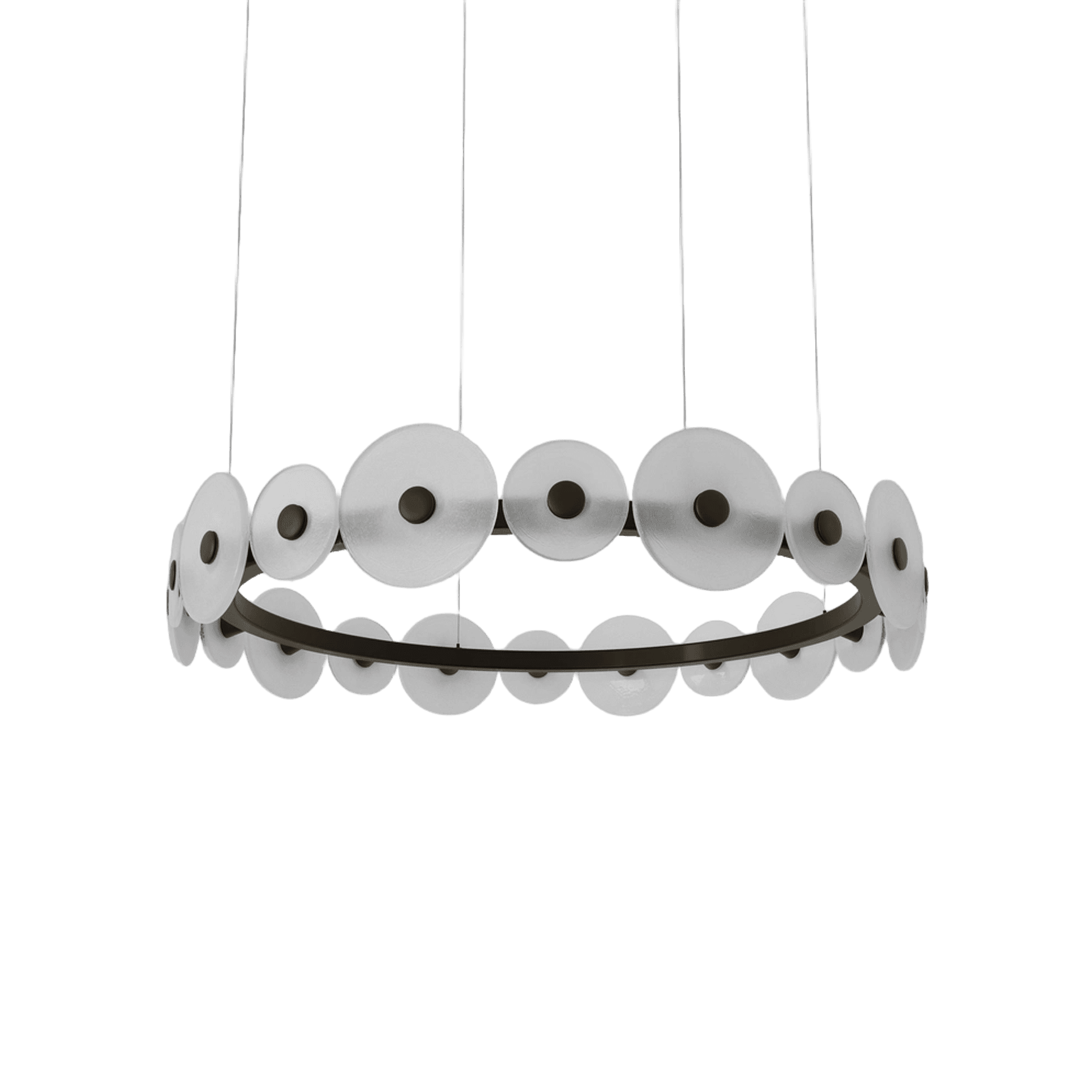Coral Ring Pendant (20) - Frosted Glass
