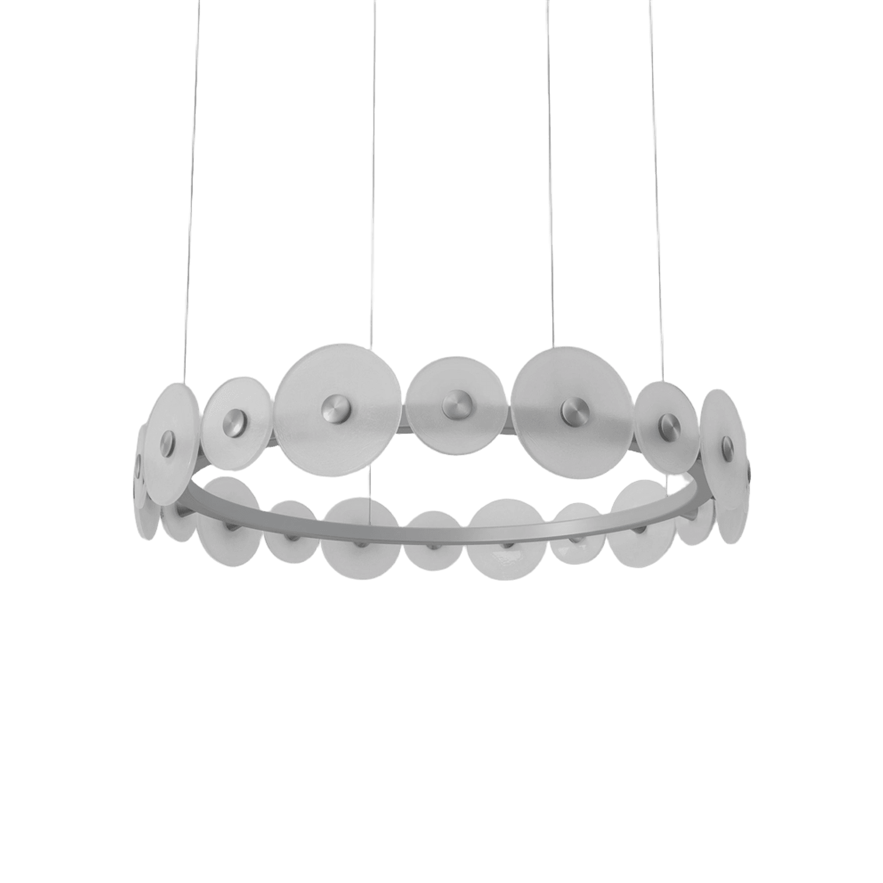 Coral Ring Pendant (20) - Frosted Glass