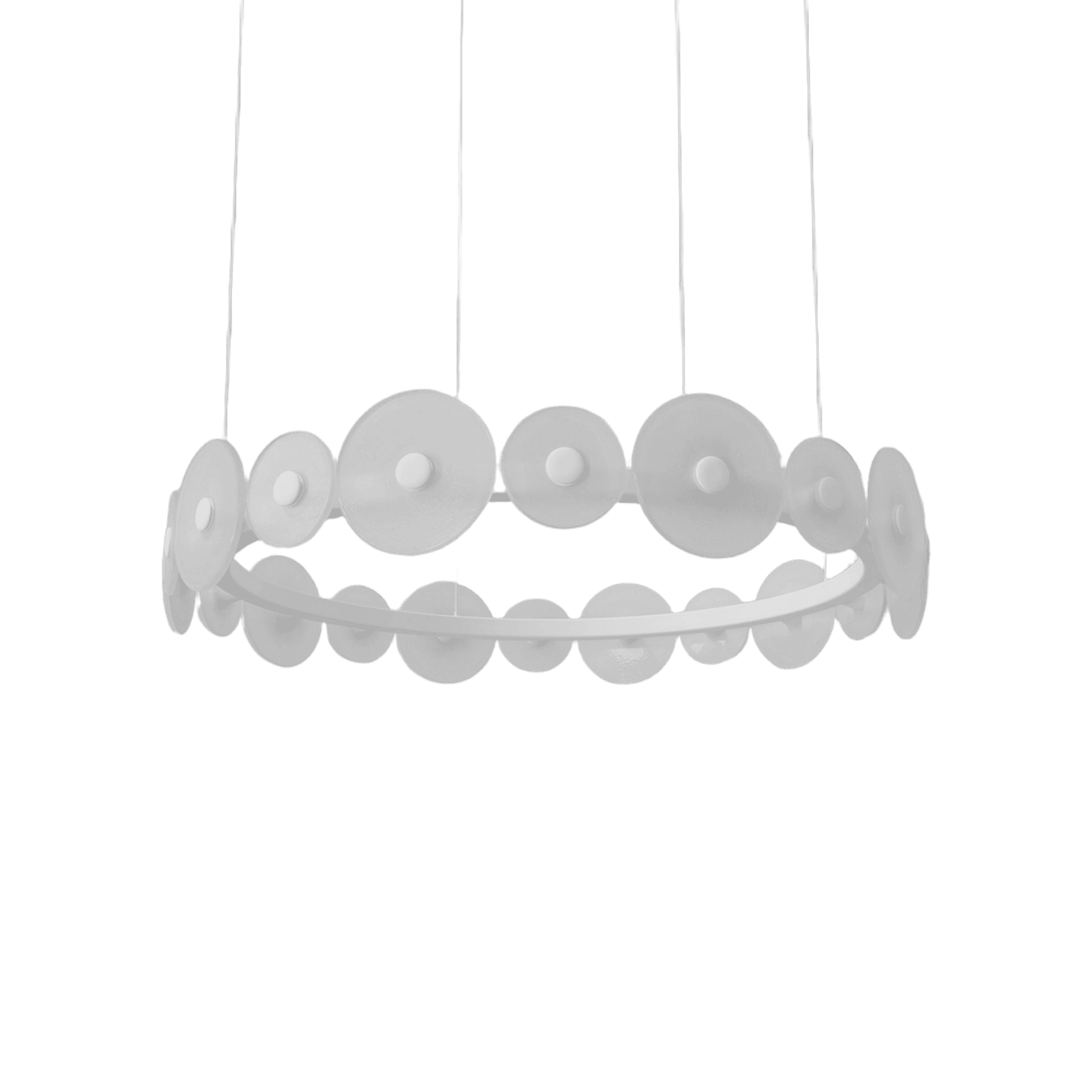 Coral Ring Pendant (20) - Frosted Glass