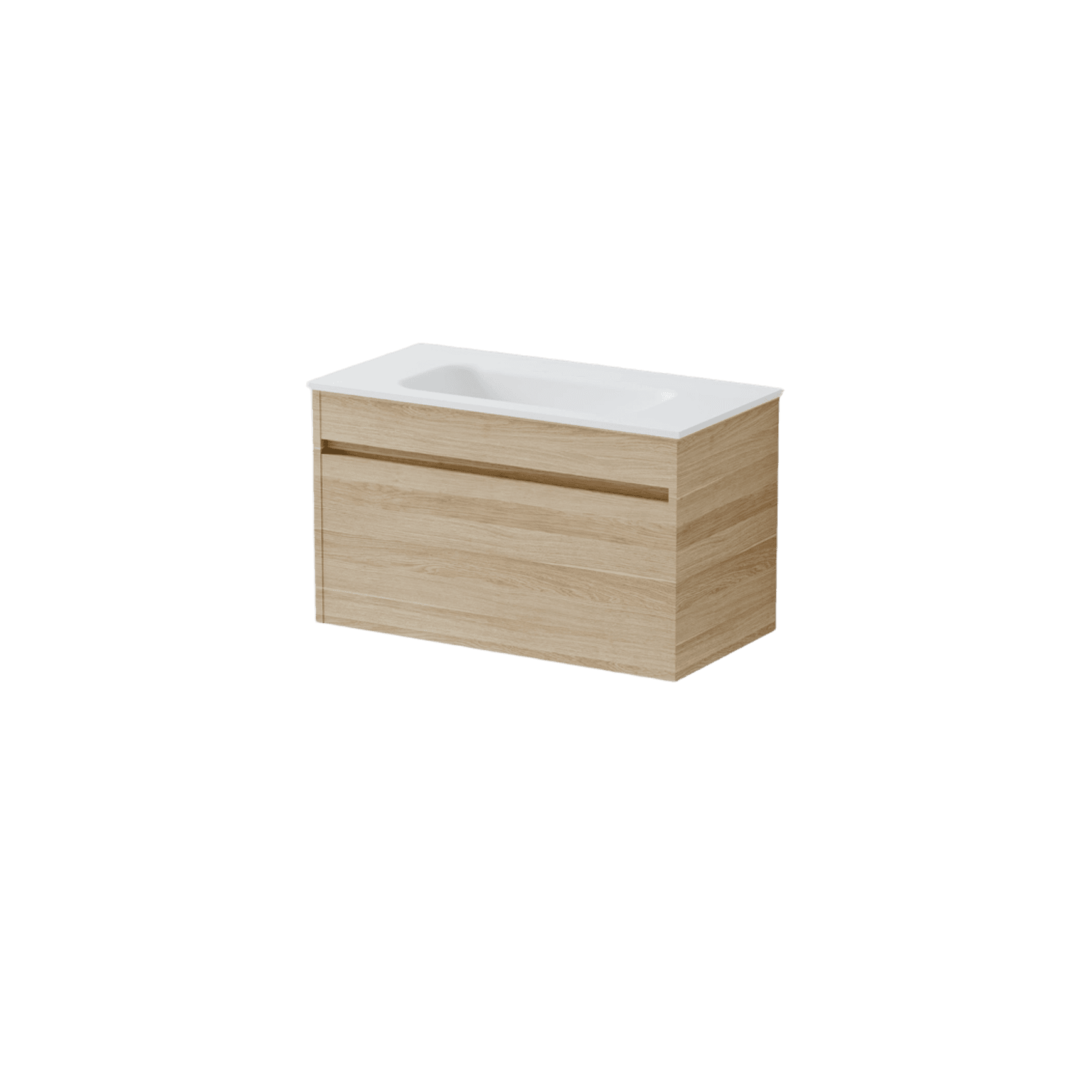 Luxe 750 Slim Wall Hung Vanity | 1 Drawer