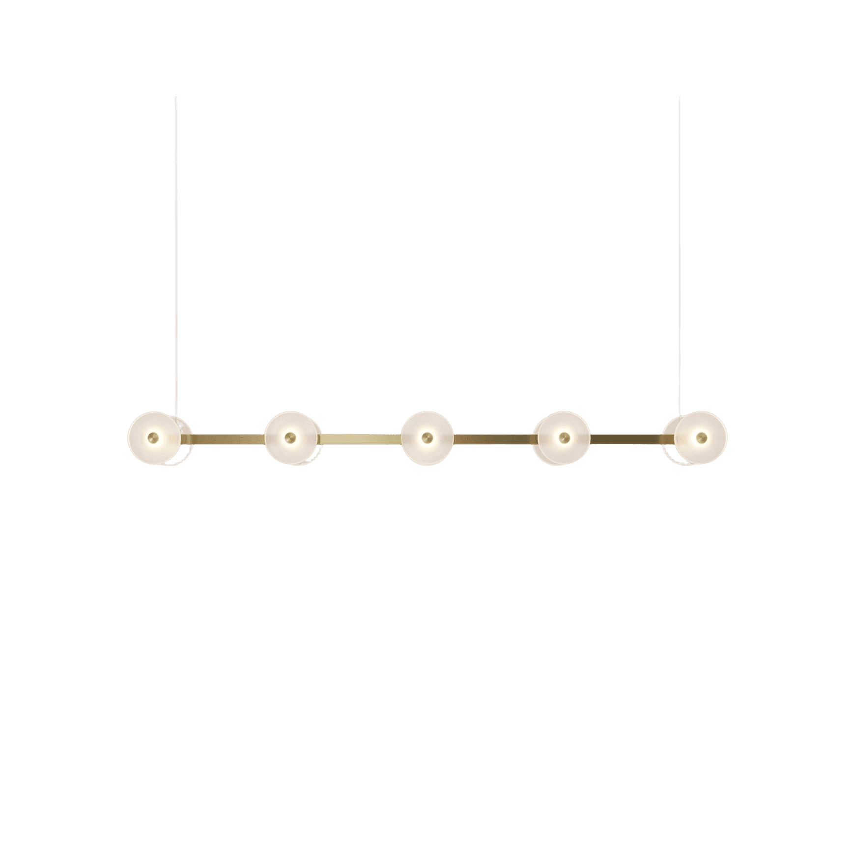 Coral Linear Bar Pendant - Frosted Glass