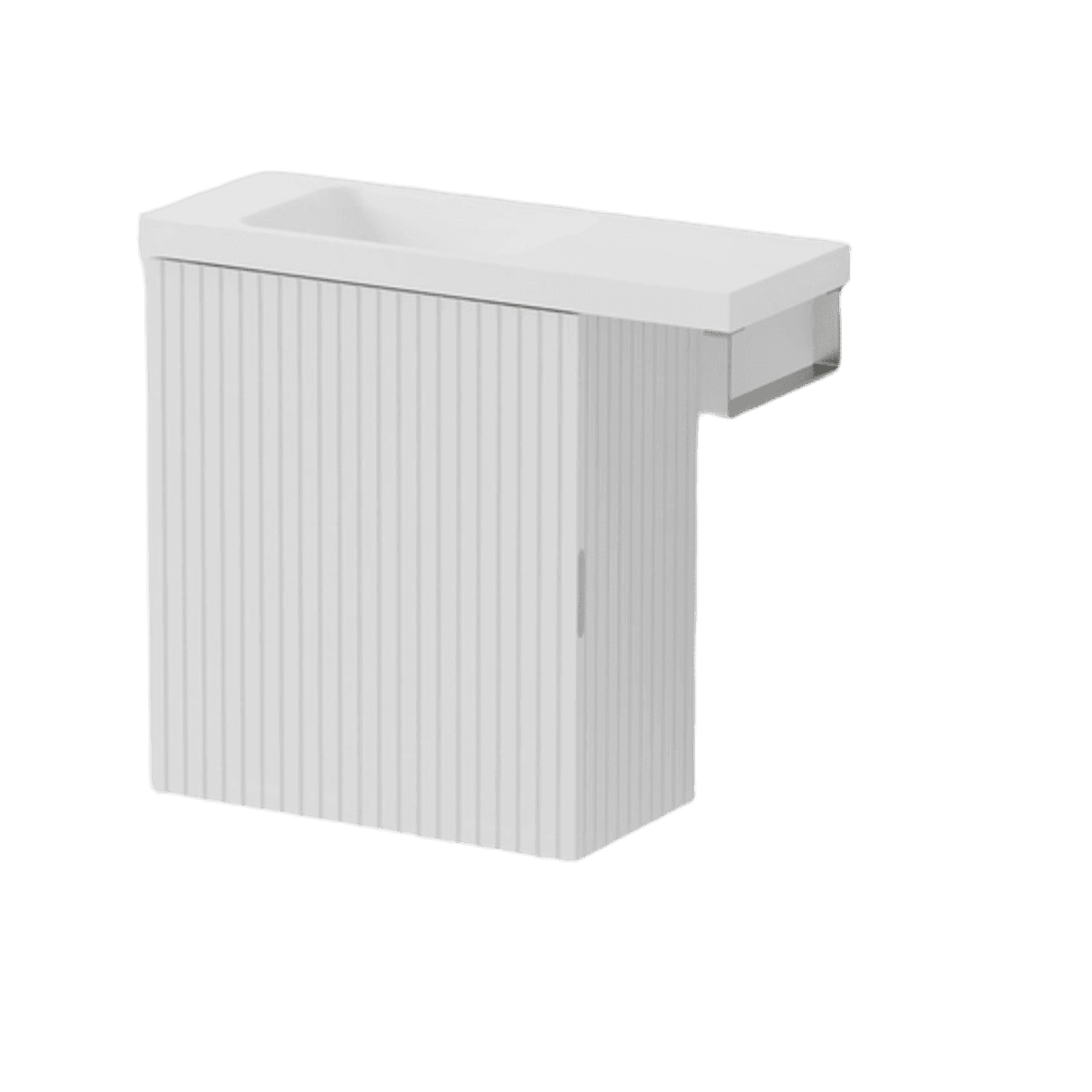Aria 450 WC Vanity with Offset 600 Basin & Towel Rail