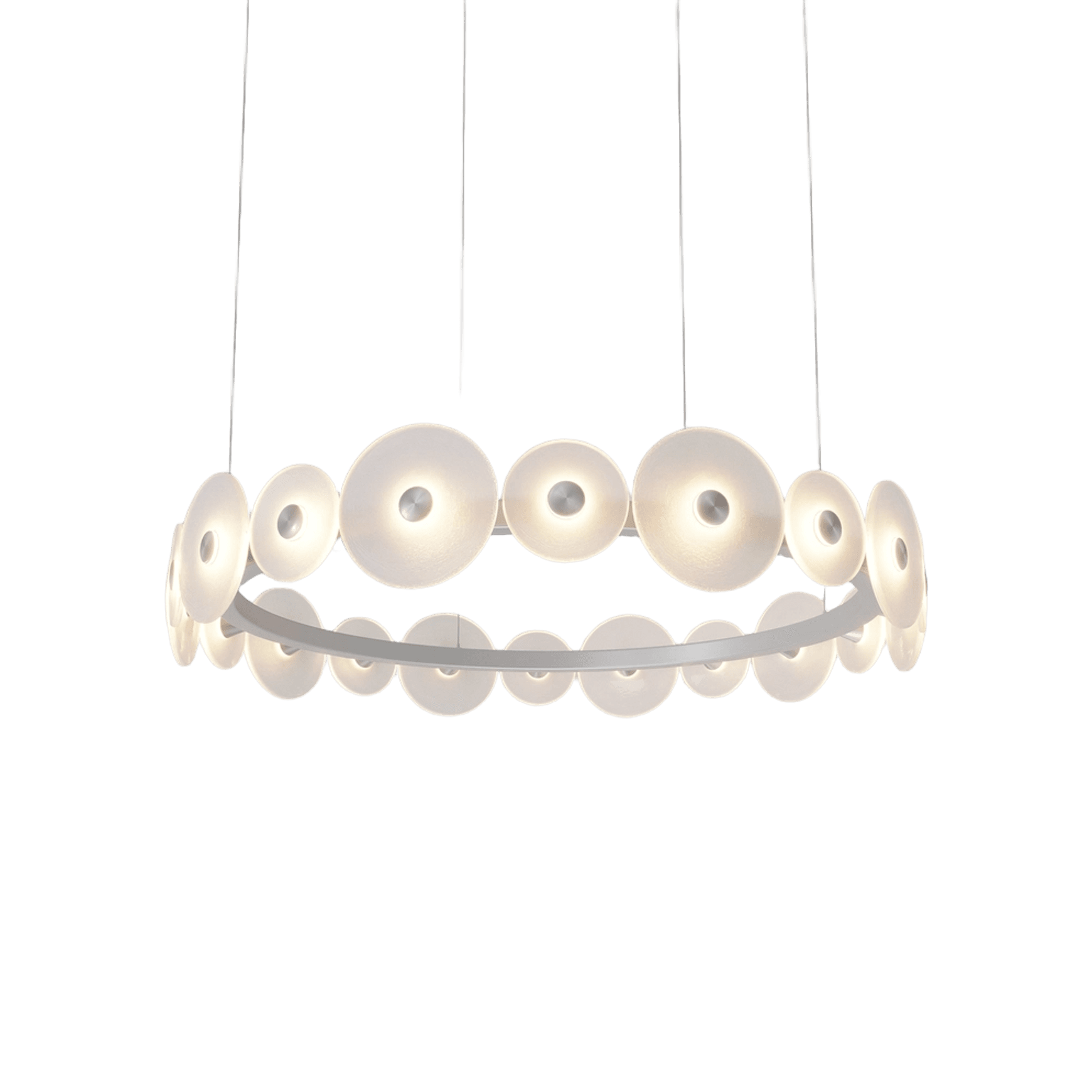 Coral Ring Pendant (20) - Frosted Glass