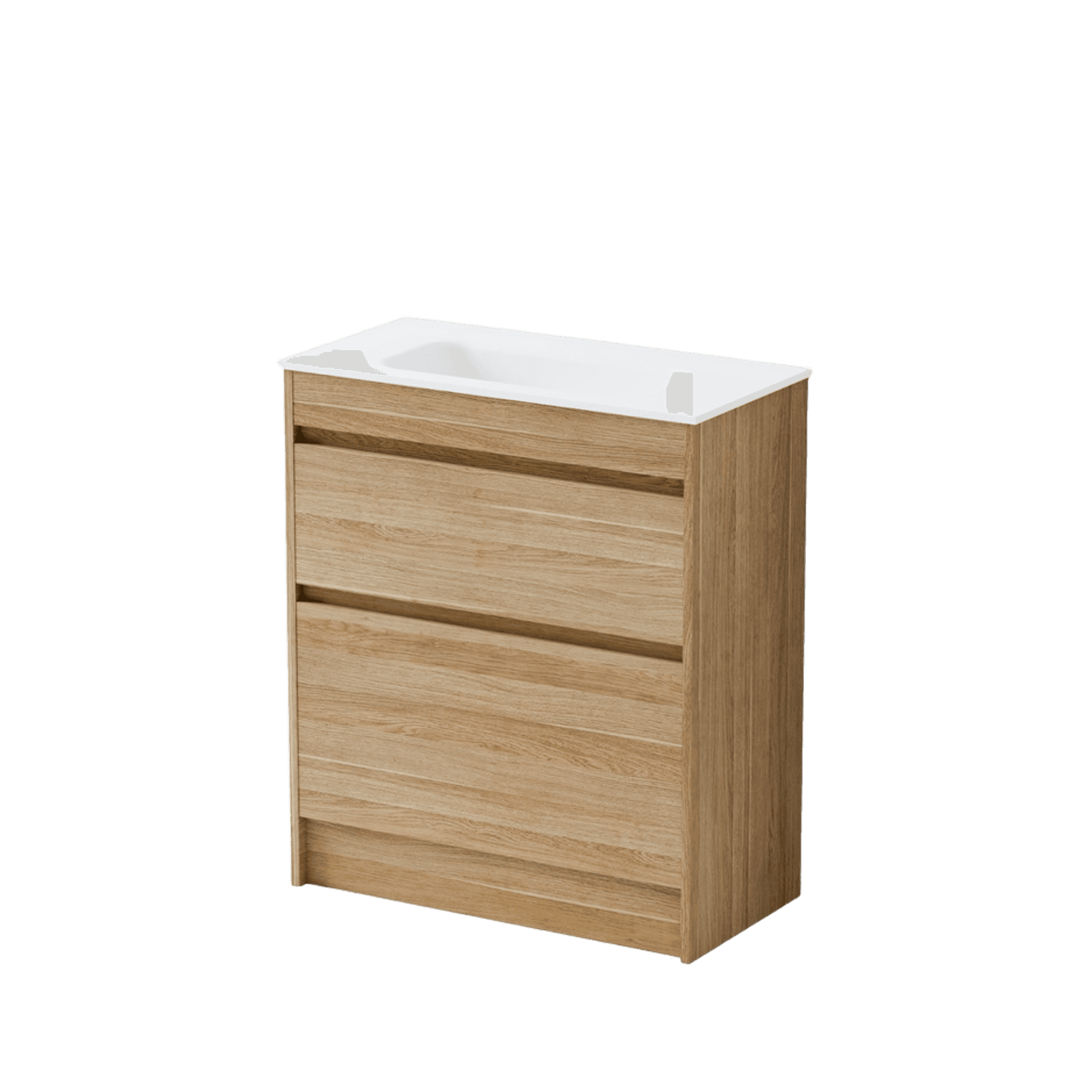 Luxe 750 Slim Floorstanding Vanity | 2 Drawer