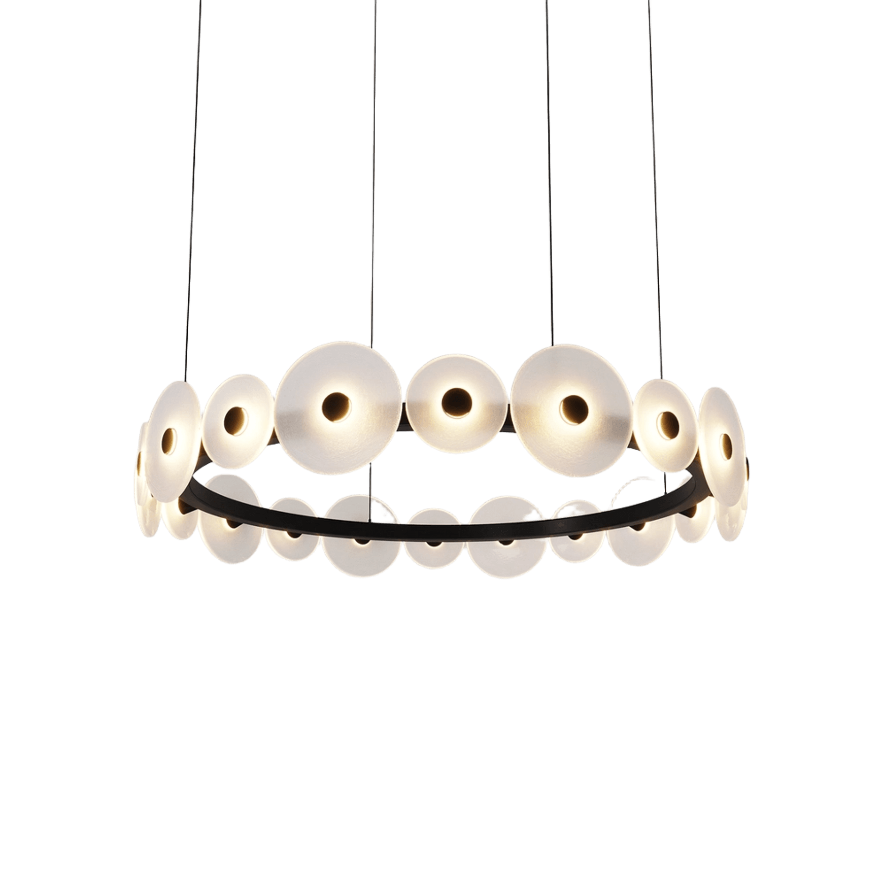 Coral Ring Pendant (20) - Frosted Glass